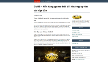 giao diện trang chủ go88